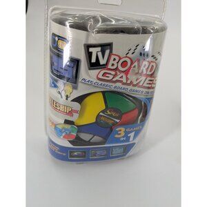TV Board Games 3‎ in 1 Plug & Play Battleship, Simon & Checkers NEW